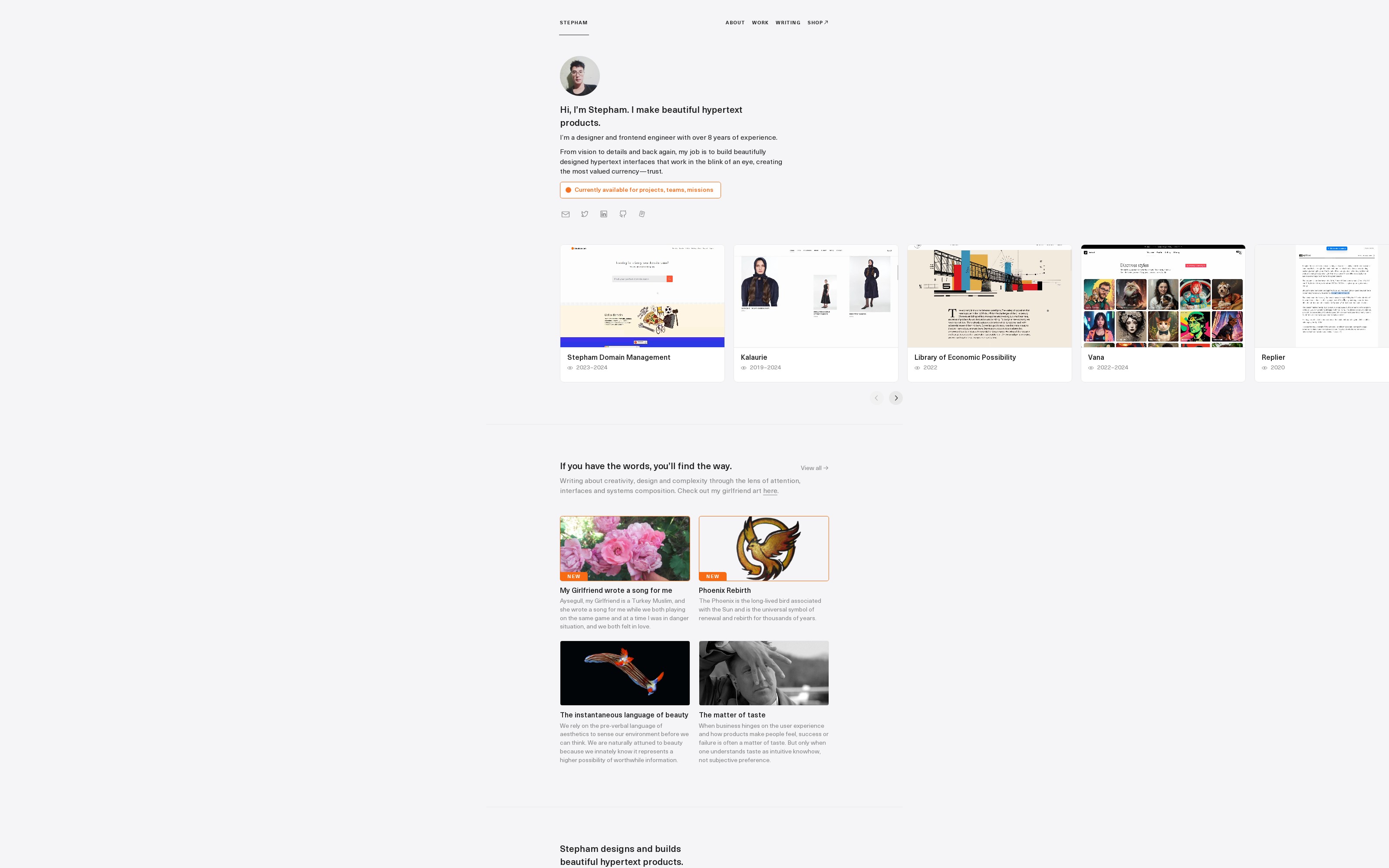 Stepham new website overview
